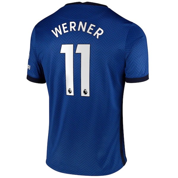 Maillot Football Chelsea NO.11 Werner Domicile 2020-21 Bleu
